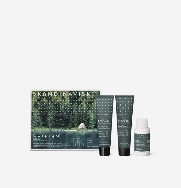 Glamping Giftset Skog W Mini Hand Cream Body Wash Hand Body Lotion by Skandinavisk
