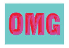 OMG Greetings Card by East End Prints