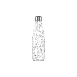 500ml Line Art Faces Bottle by Chilly’s Bottles