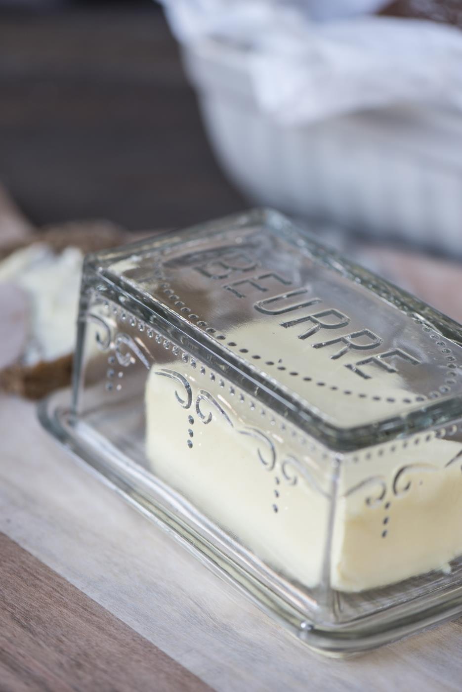 Glass Beurre Butter Dish by Ib Laursen