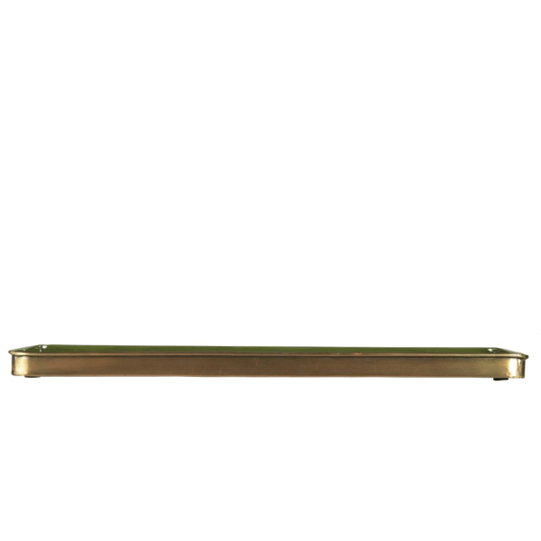 Olive Green Rectangle Enamel Tray by Ib Laursen