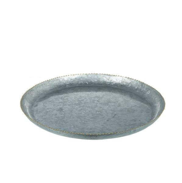 Zinc Tray With Brass Rim by Parlane