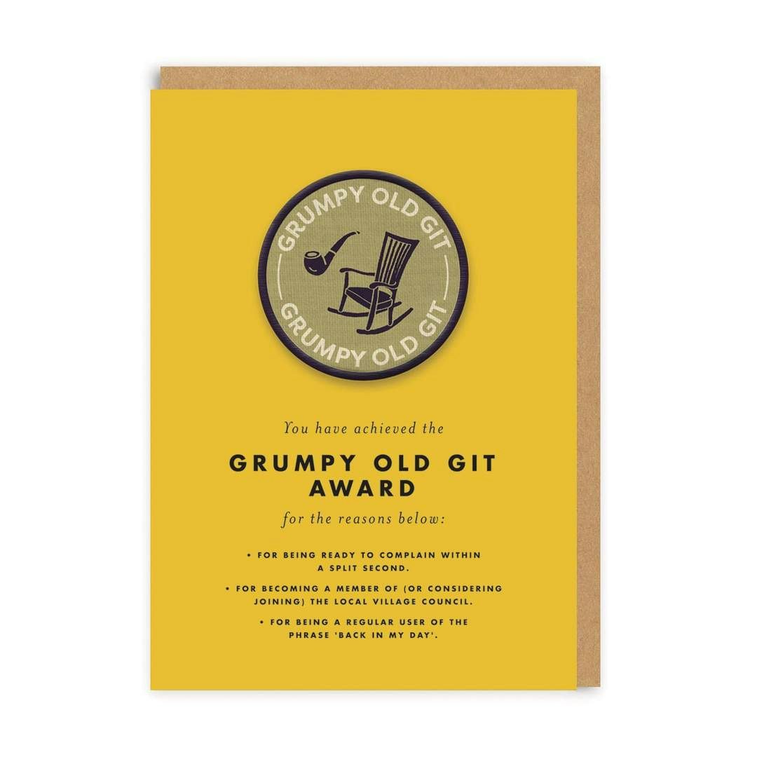 Grumpy Old Git Patch Card by Ohh Deer