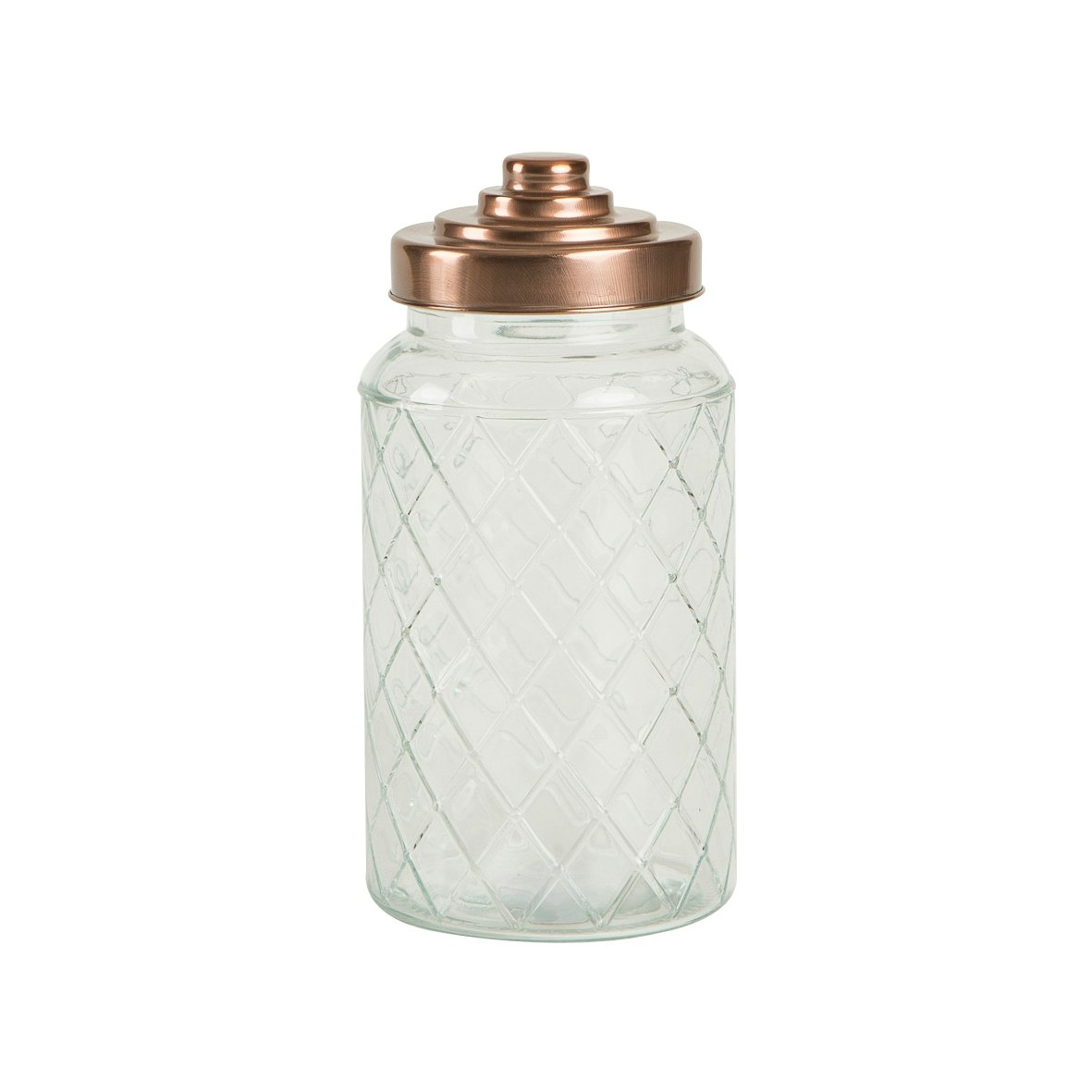 Tall Lattice Jar with Copper Top and Chalkboard Tag Bundle by T&G