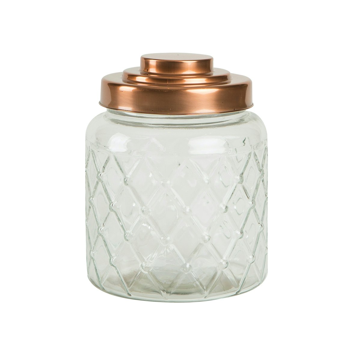 Fat Lattice Top Jar with Copper Lid and Chalkboard Tag Bundle by T&G