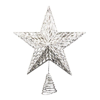 Gold Glitter Moulded Tree Top Star Large - 35cm by Gisela Graham