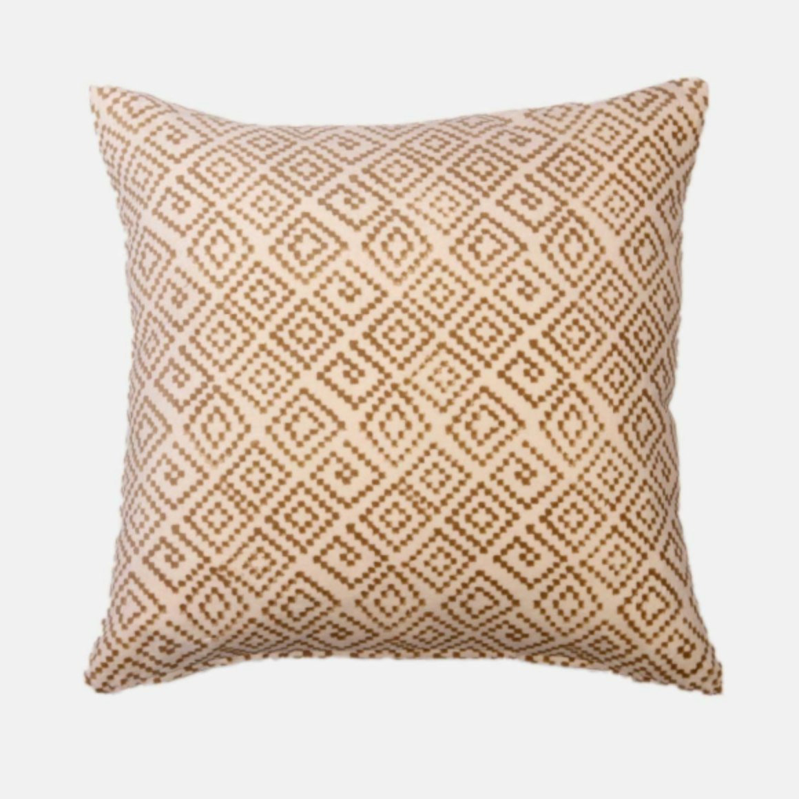 Diamond Block Print Velvet Cushion by Biggie Best