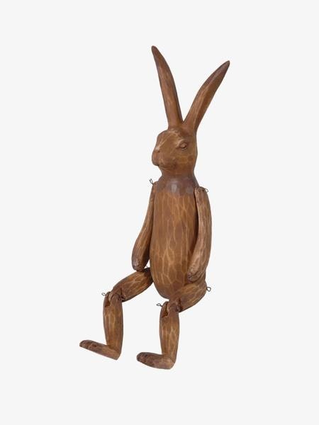 Wood Effect Jointed Rabbit by Coach House