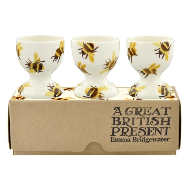 Bumblebee Set Of 3 Egg Cups Boxed by Emma Bridgewater