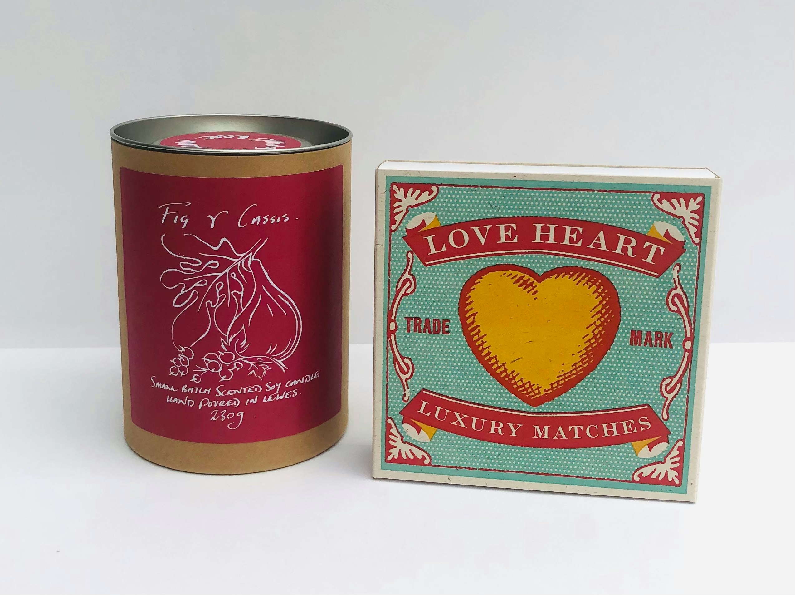 Scented Candle and Matchbox Gift Set by