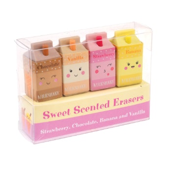 Scented Milkshake Erasers Set of Four by Rex London