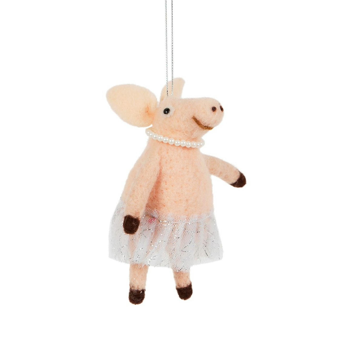 Ballerina Pig Hanging Felt Decoration by Sass & Belle