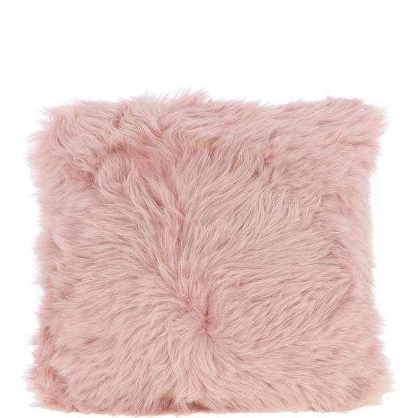 Sheepskin Cushion In Pink by Fenland