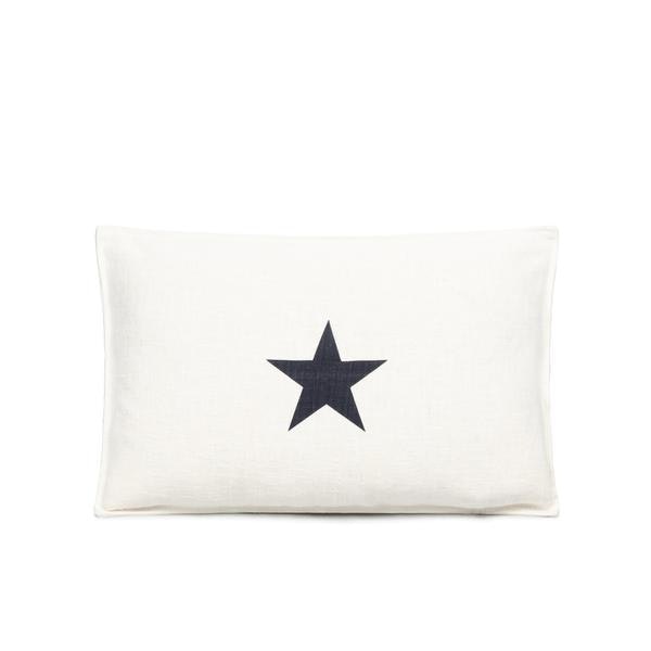 Rectangle Off White Cushion With Star by Chalk Jewellery
