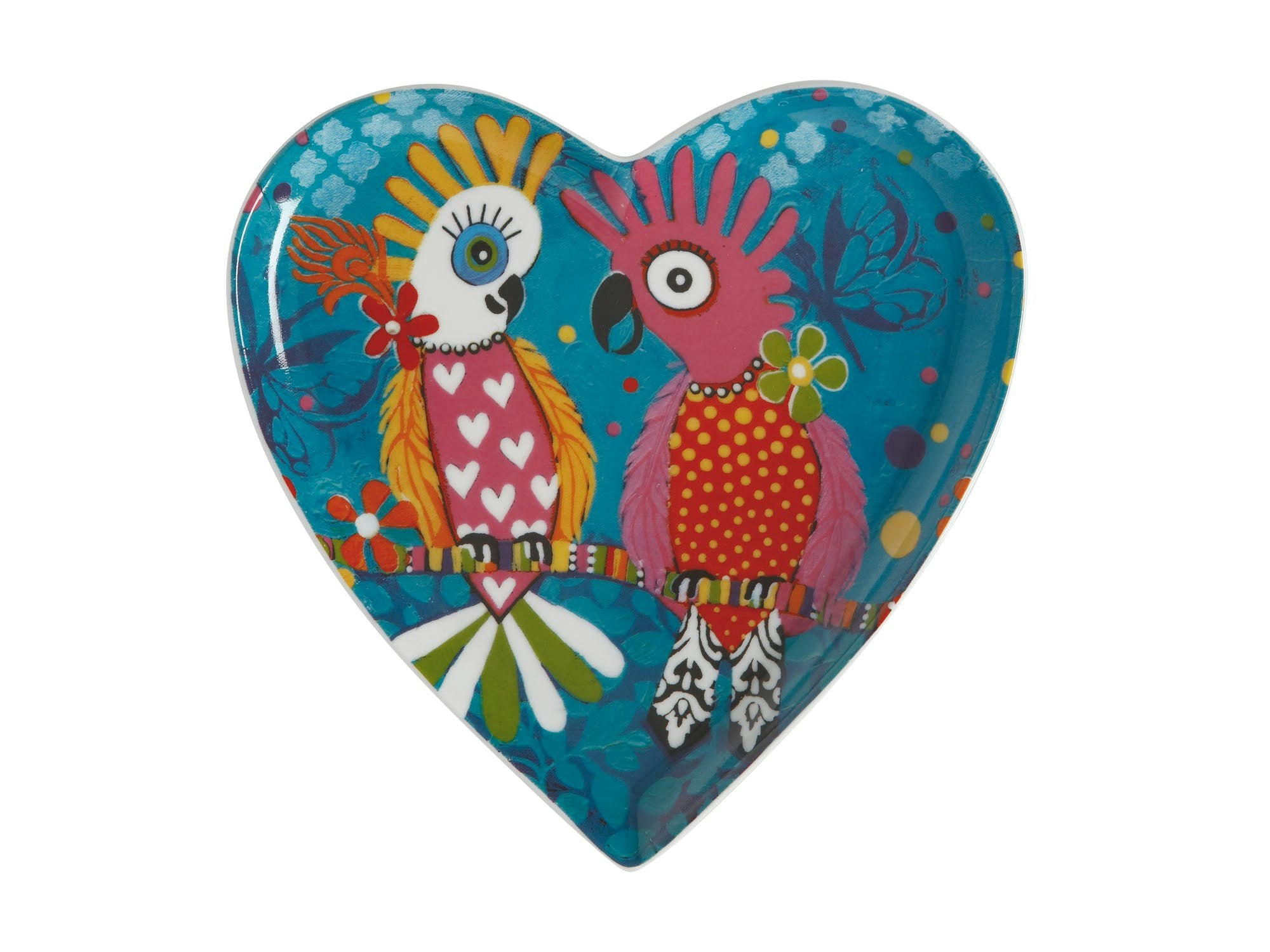 Parrot Heart Plate by Maxwell & Williams