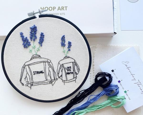 Strong Like My Mama Beginners Embroidery Kit by Stitch With Skye