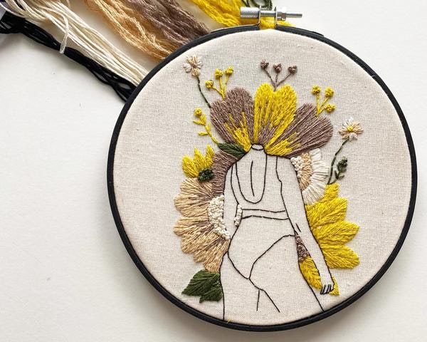 Flourish Female Embroidery Kit by Stitch With Skye