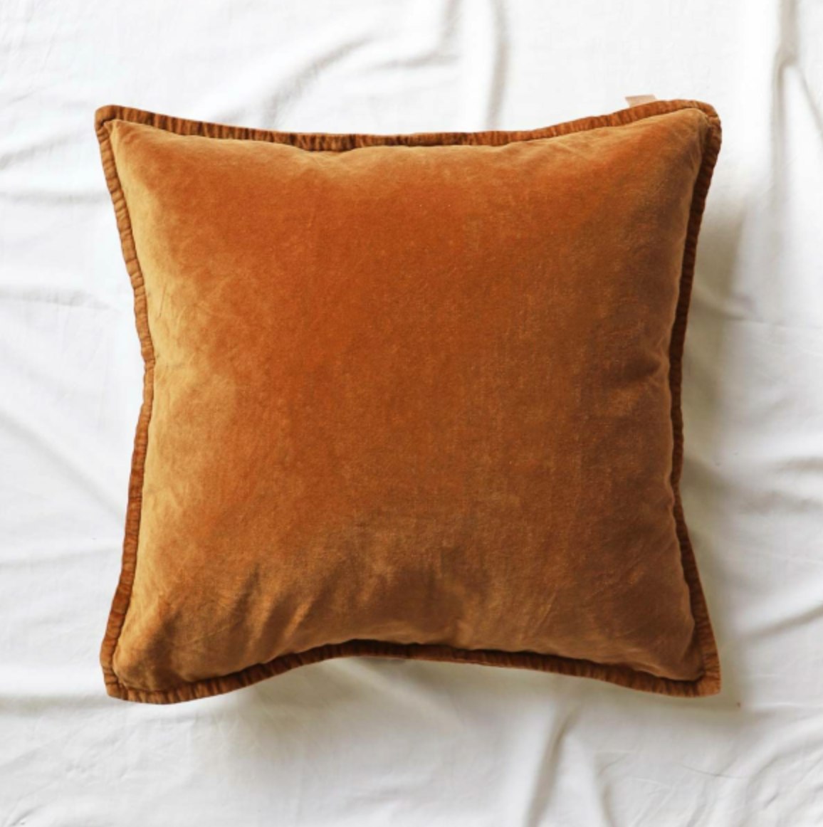 Brown Sugar Velvet Cushion by Biggie Best
