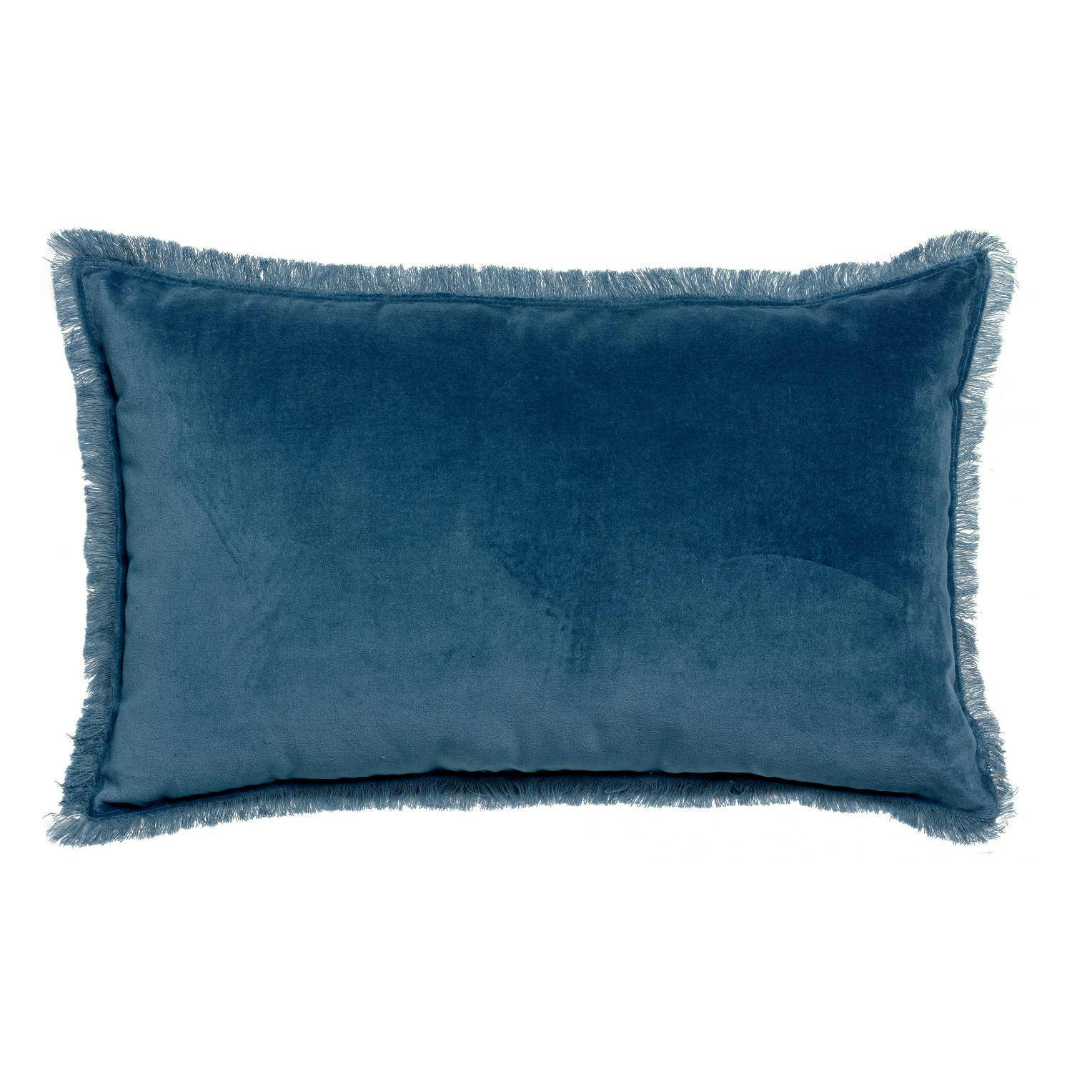 Fara Velvet Fringed Cushion, Touareg 40x65 by Vivaraise