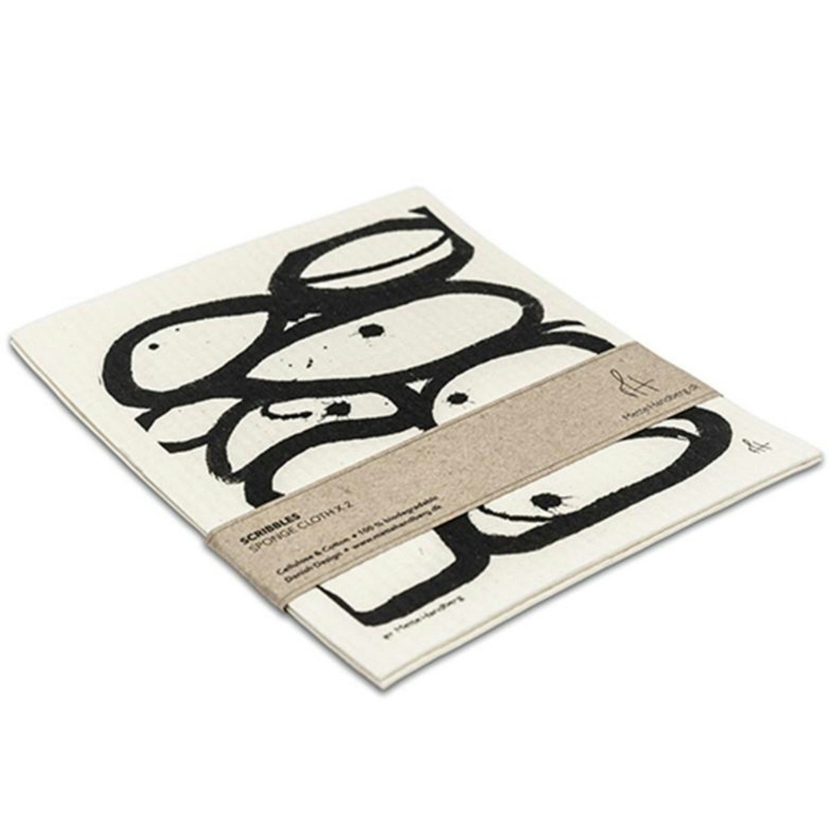 Scribbles Eco Sponge Cloth | Set of 2 by mette handberg