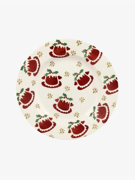 Christmas Puddings 6 1 2 Inch Plate by Emma Bridgewater