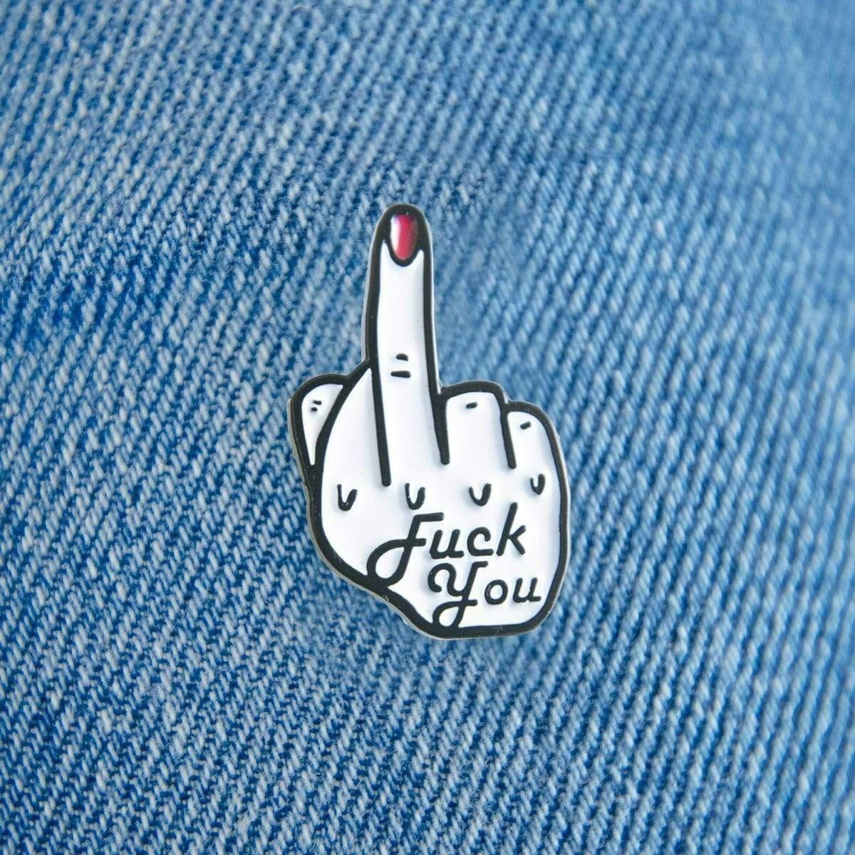 Middle Finger Enamel Pin by Ohh Deer