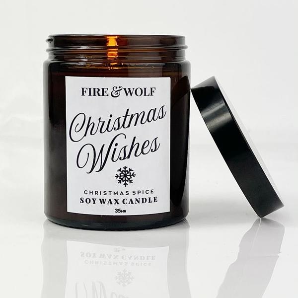 Christmas Wishes Christmas Spice Soya Candle by Rustybear