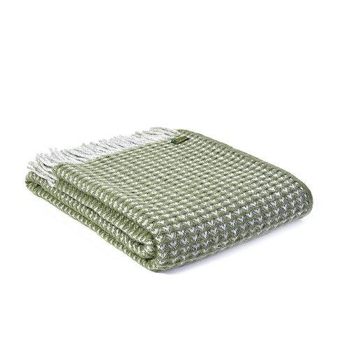 Treetop Olive Pure New Wool Blanket by Tweedmill
