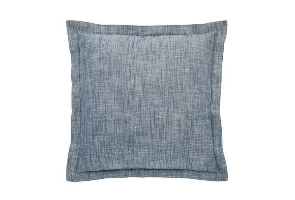 Gorgeous Flint Blue Chambray Cushion by Waltons of Yorkshire
