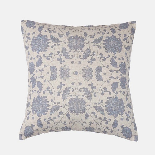 Athena Smoke Cushion In Blue Grey by Biggie Best