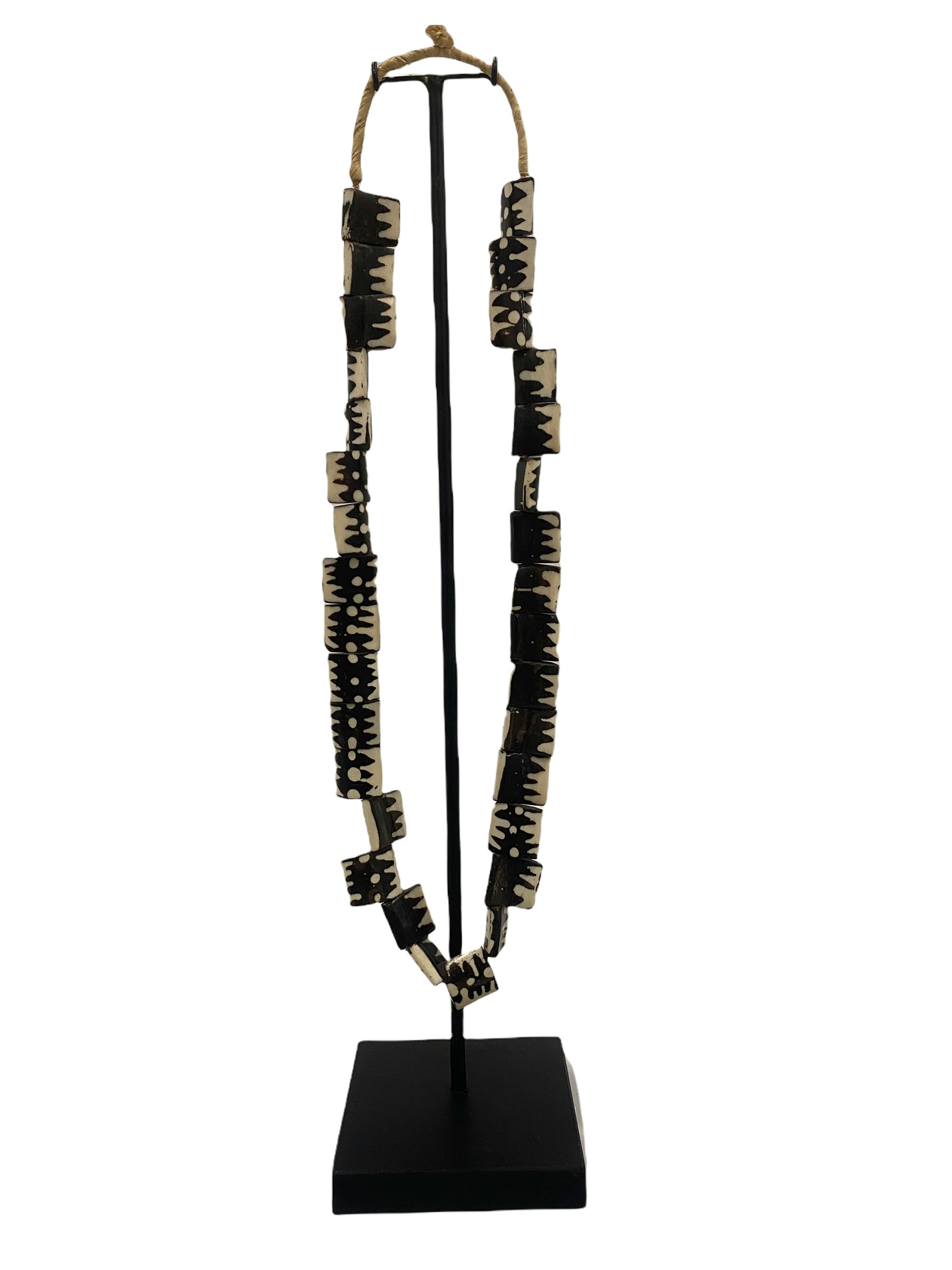 Kenya Beads Square Bead Necklace 47.7 by botanicalboysuk
