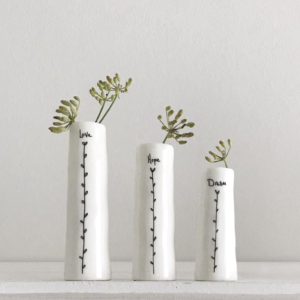Trio Of Bud Vases Love Hope Dream by East of India