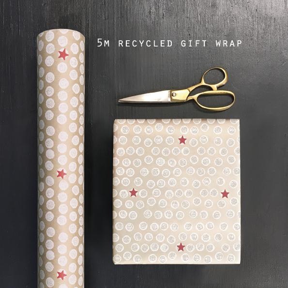 Kraft Wrap 5 M Roll White Dots by East of India