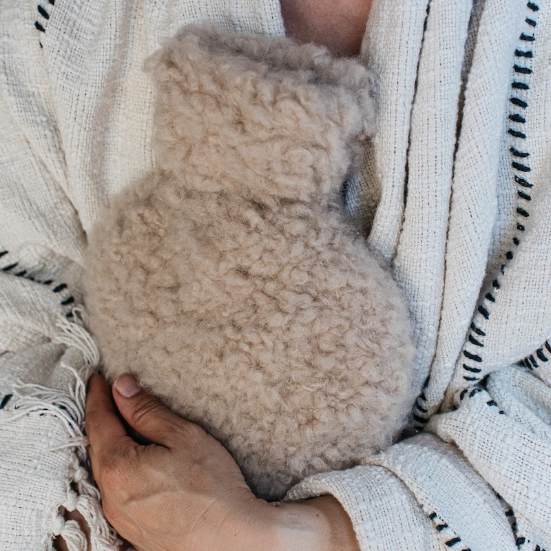 Lia Faux Sheepskin Hot Water Bottle by Raine And Humble
