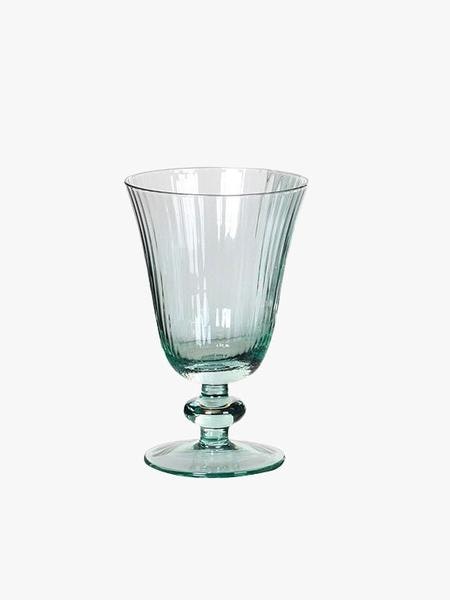 Green Rib Wine Glass by Coach House