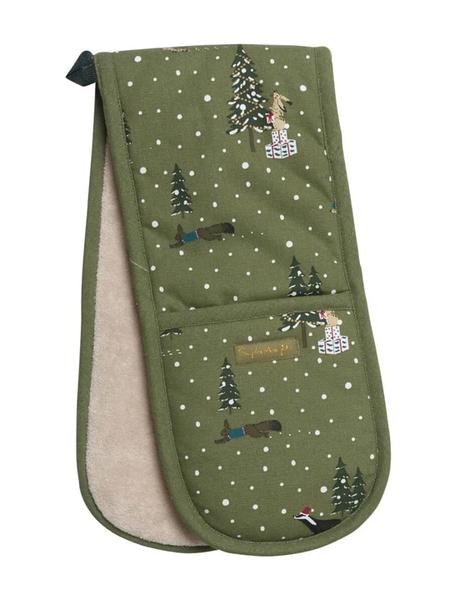 Festive Forest Double Oven Glove by Car & Kitchen