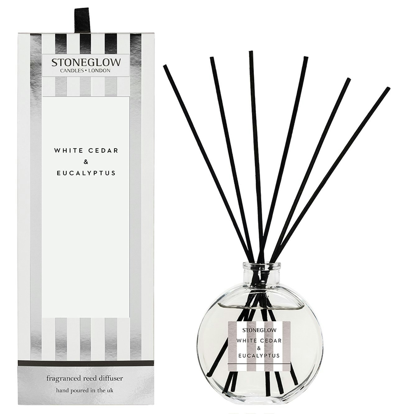 White Cedar and Eucalyptus Reed Diffuser by Stoneglow