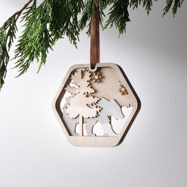 Tree Scene Ornament | Polar Bear by Brch