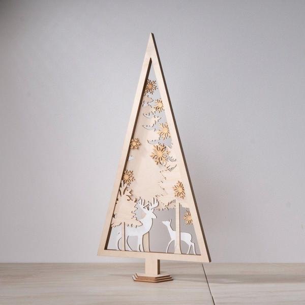 Tree Scene | Reindeer & Fawn by Brch