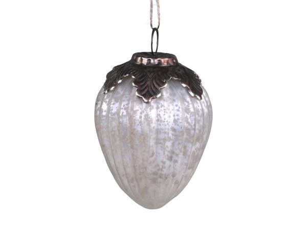 Antique White French Style Christmas Bauble by Chic Antique