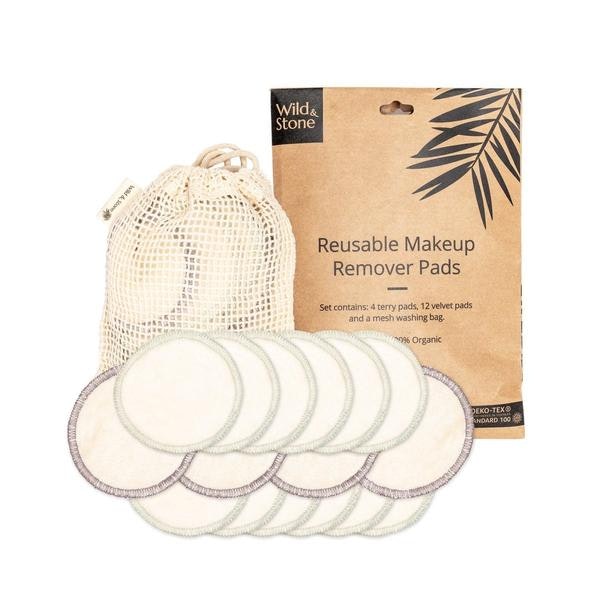 Refillable Reuseable Cotton Pads Pack Of 16 by Wild and Stone