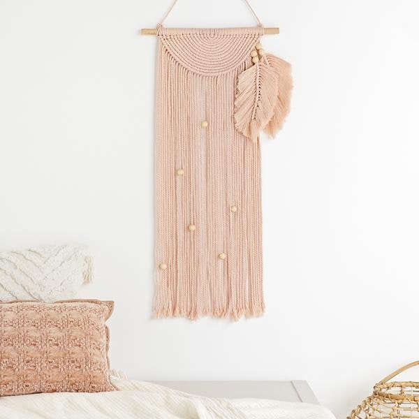 Ready-to-create Macrame Kit - Wall Hanging In Blush by KESI'ART