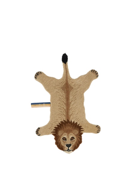 Moody Lion Small Wool Rug by Doing Goods