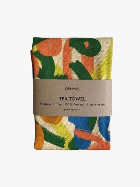 Squiggles Tea Towel by Plewsy