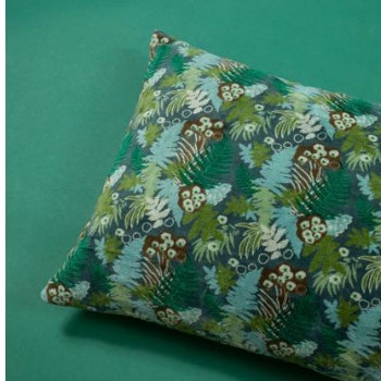 Rectangular Velvet Cushion 55x35cm Fern Atlantic by Les Touristes