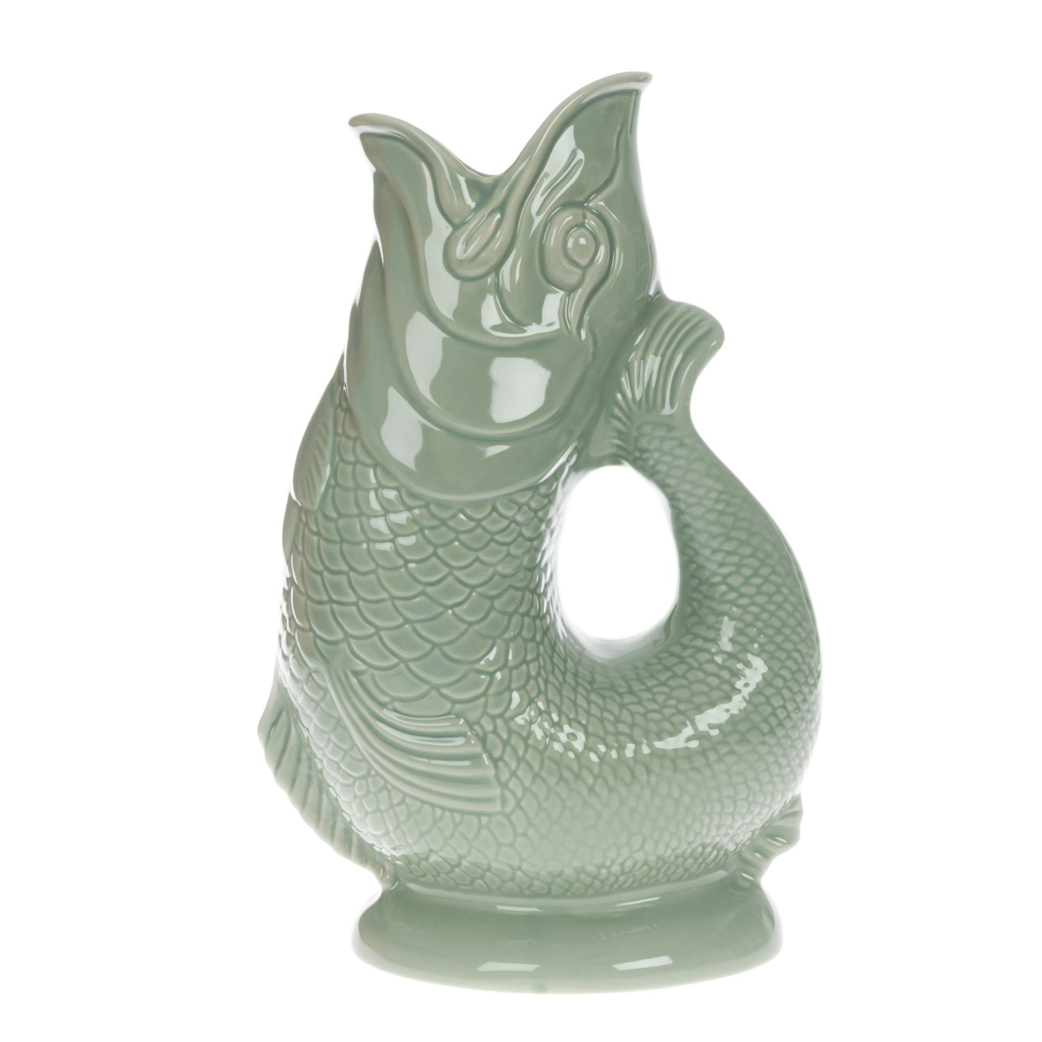 Large Sage Green Gluggle Jug by Wade Ceramics