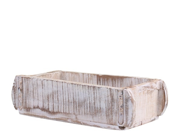 White French Style Wooden Brick Mould Box by Chic Antique