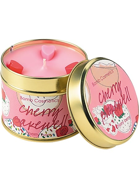 Cherry Bakewell Tin Candle by Bomb Cosmetics
