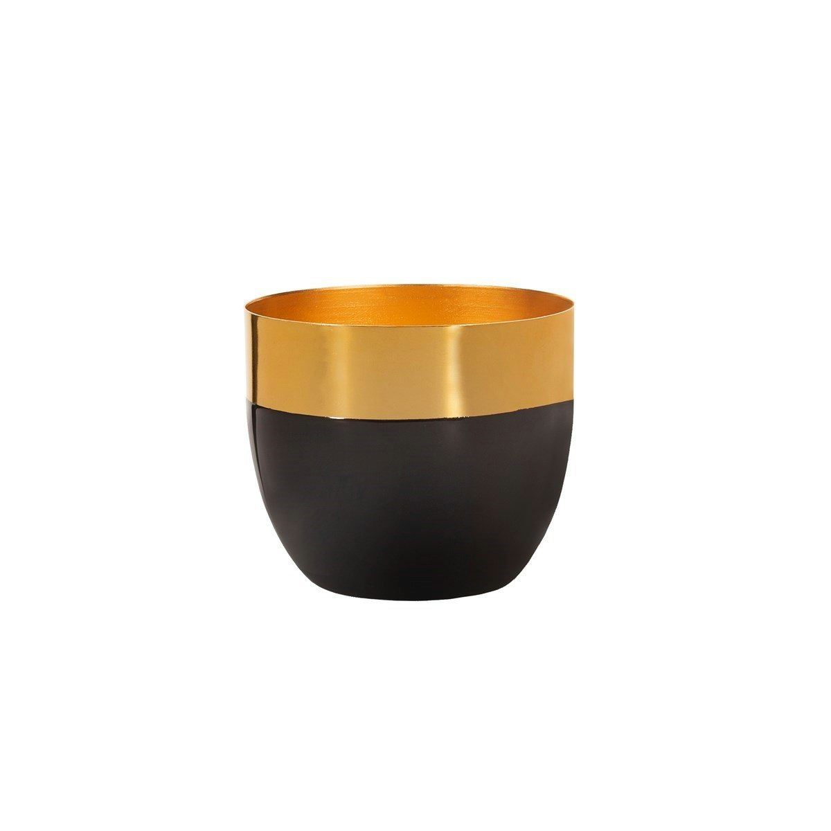 Gold and Black Planter - Small by Sass & Belle