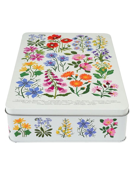 Wild Flowers Biscuit Tin by Rex London